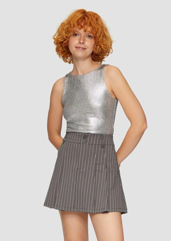 T-Shirt-Body in Metallic-Optik