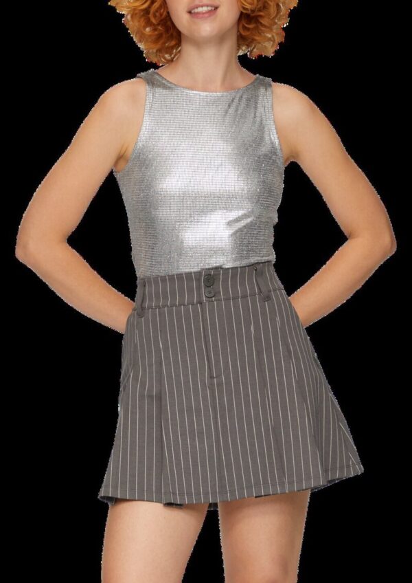 T-Shirt-Body in Metallic-Optik