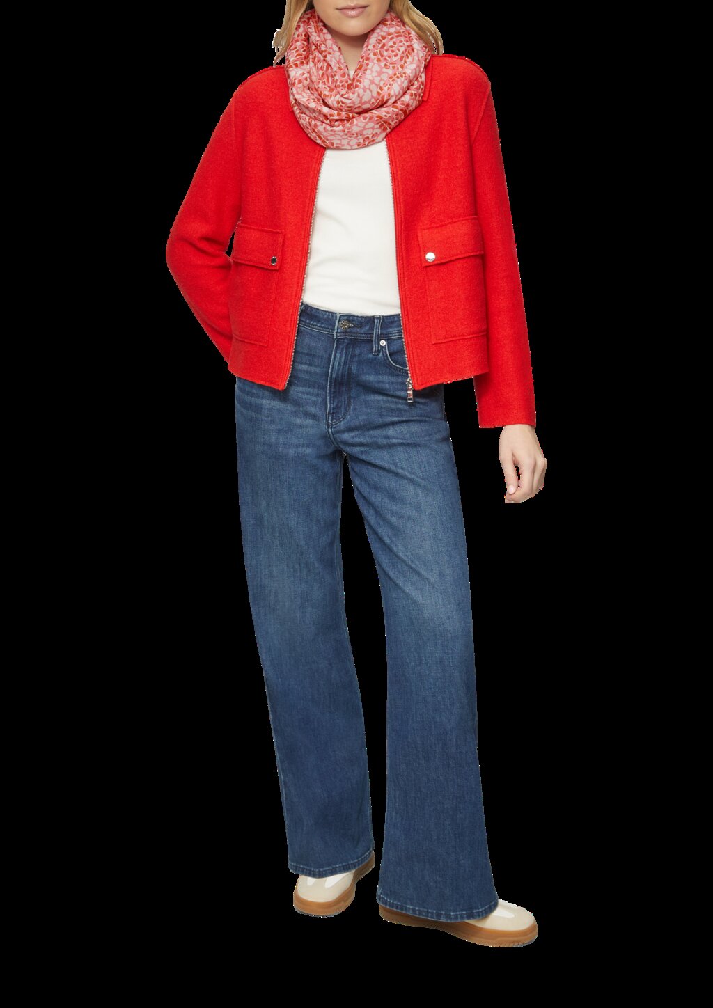 Loop-Schal aus Viskose mit All-over-Print