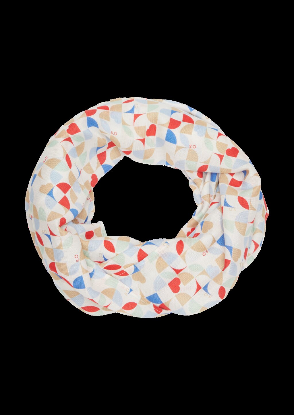 Lässiger Loop Schal aus Viskose mit All-over-Print