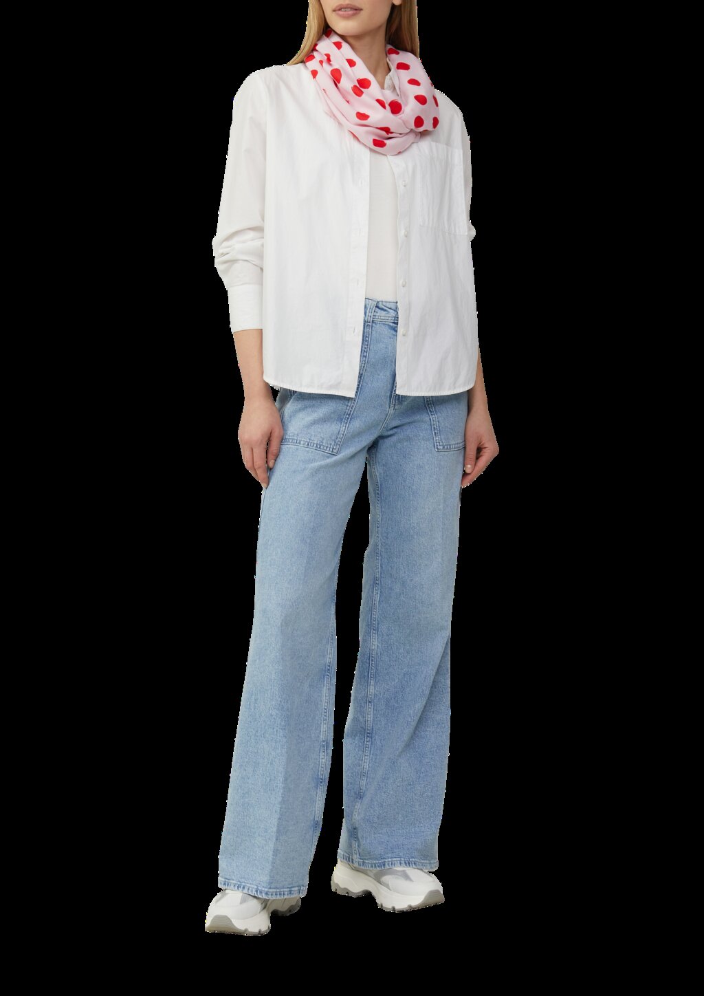 Loop-Schal aus Viskose mit Artwork