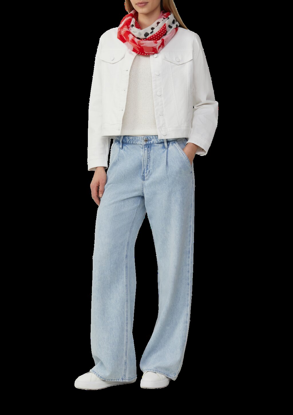 Gemusterter Snood mit Pünktchen