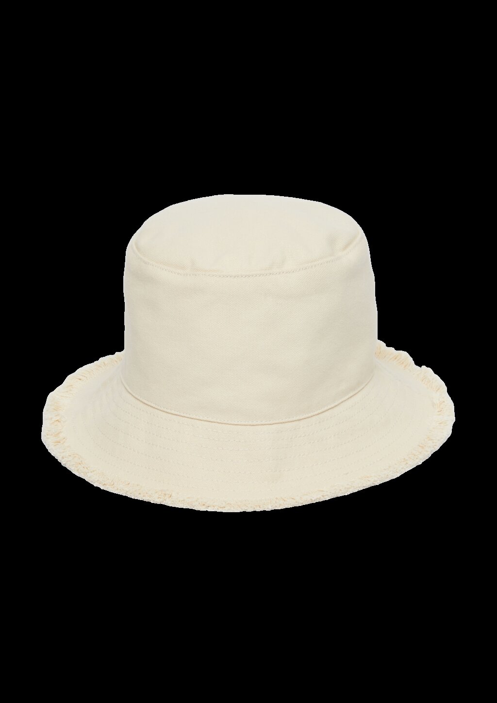 Bucket-Hat aus Canvas mit Fransen