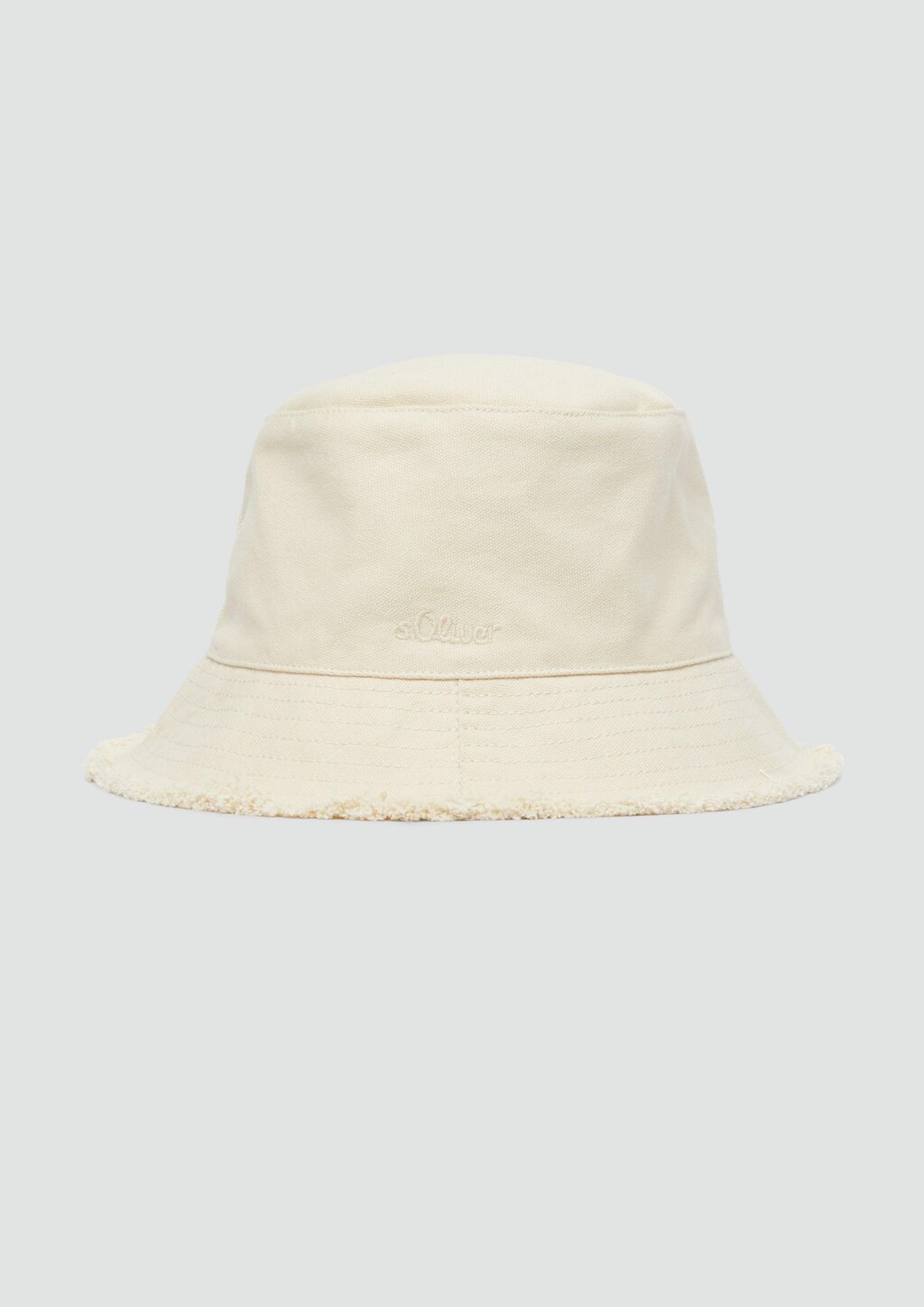 Bucket-Hat aus Canvas mit Fransen