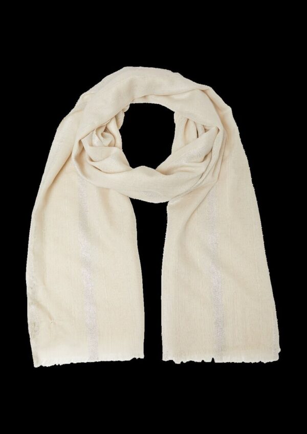 Schal mit Glitzergarn und Fransen