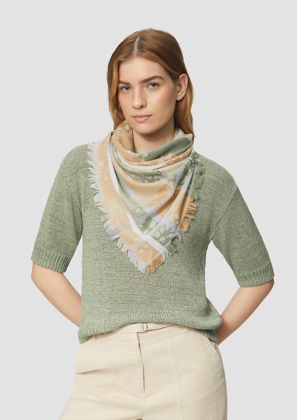 Jacquard-Schal mit abstraktem Paisleymuster