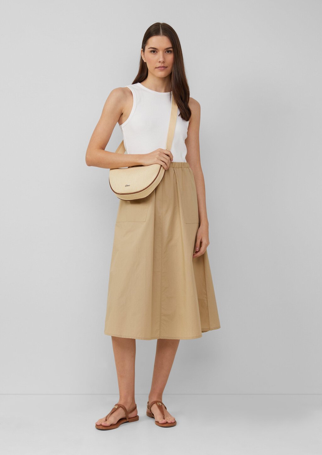 Halbmondtasche mit Twillfutter