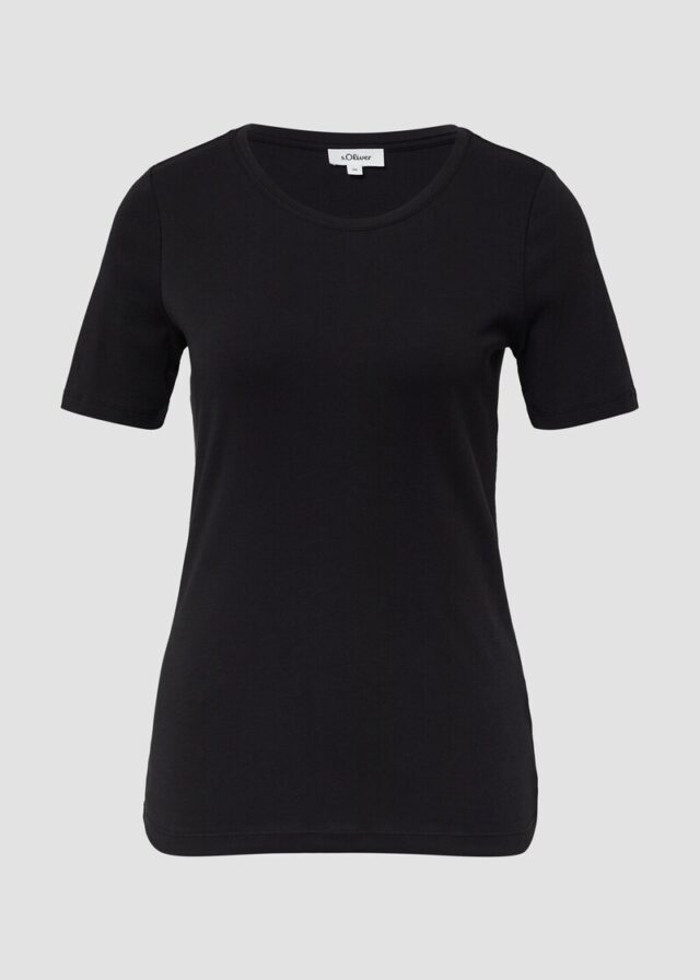 T-Shirt aus Interlockjersey im Slim Fit