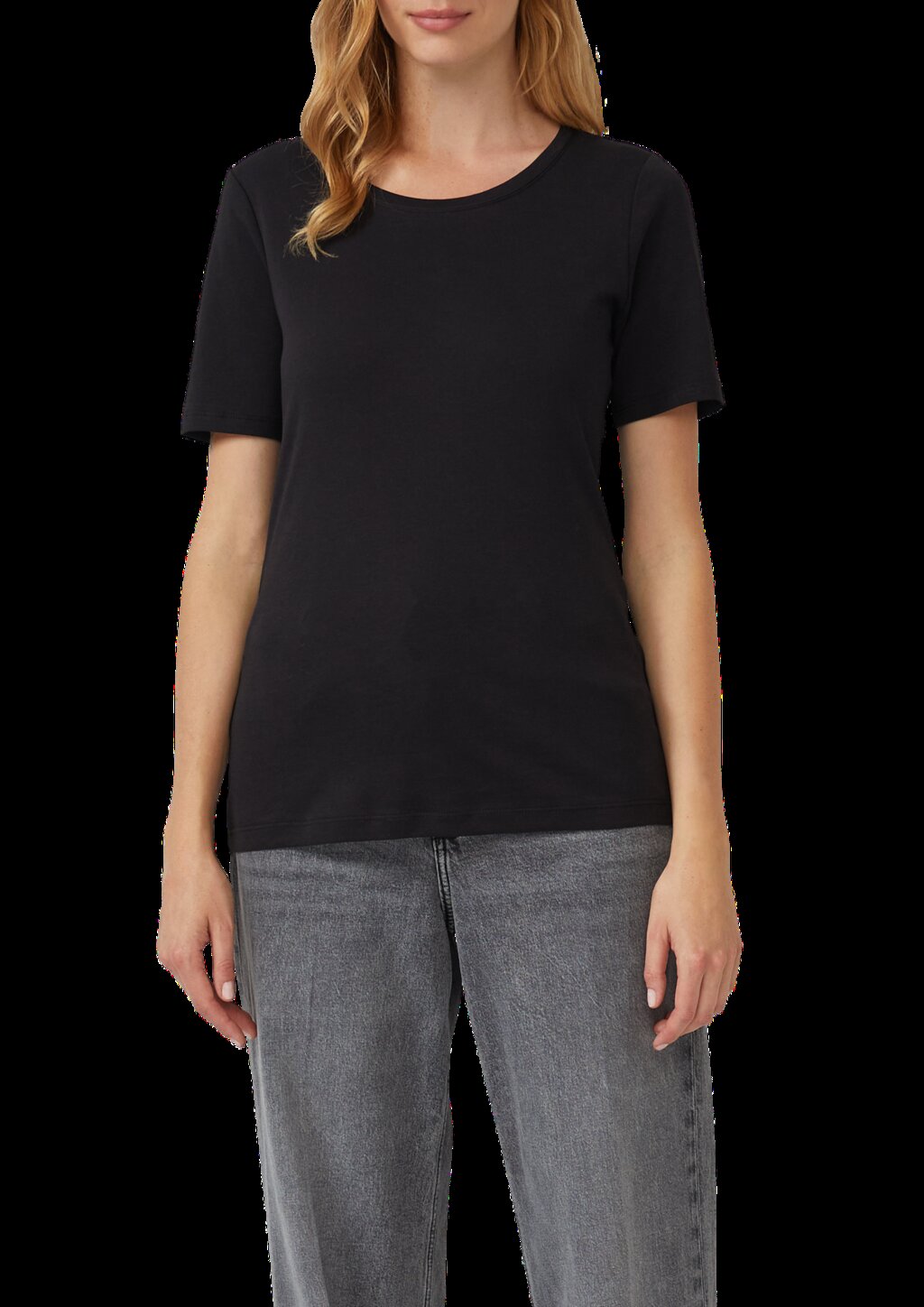 T-Shirt aus Interlockjersey im Slim Fit