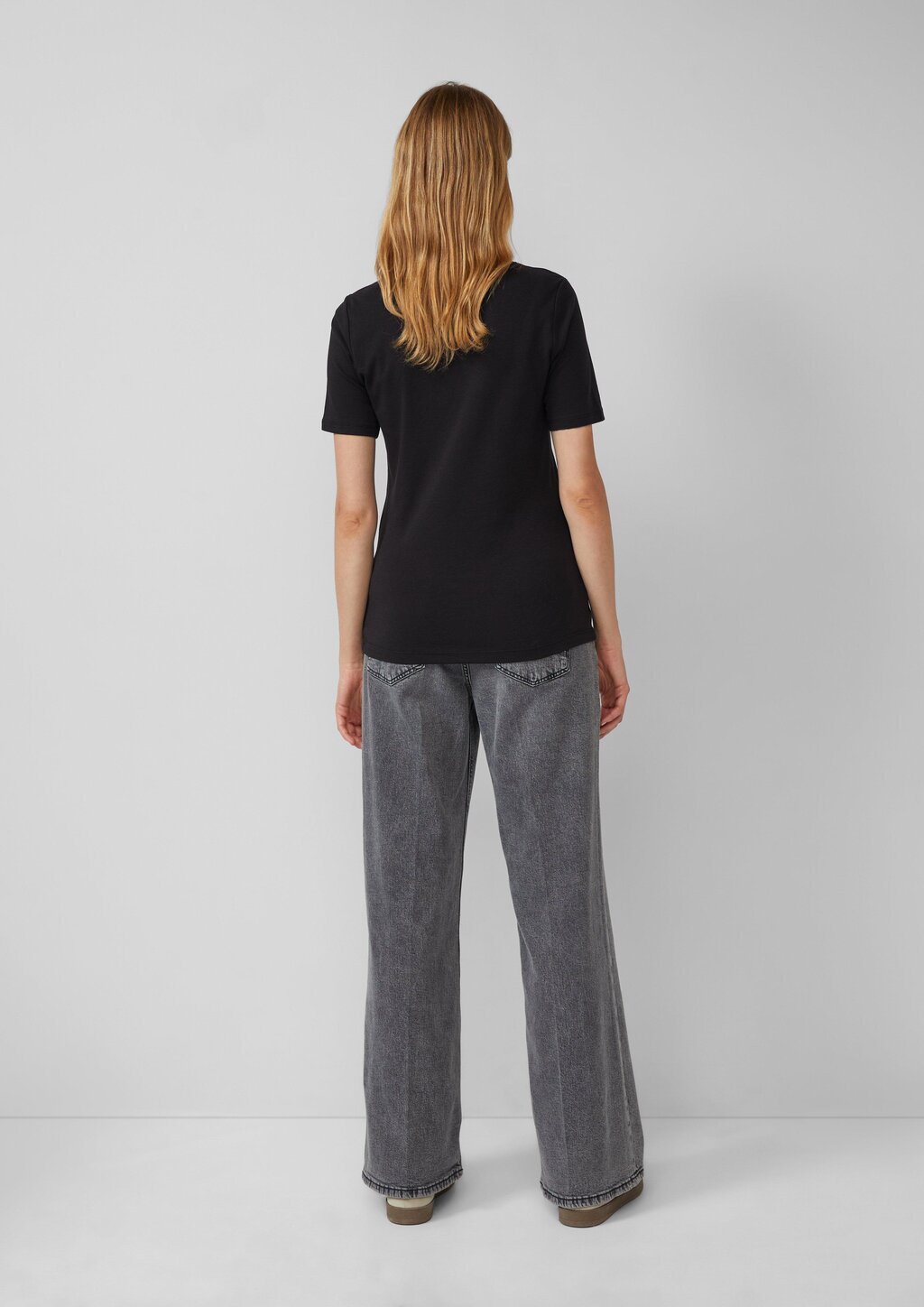 T-Shirt aus Interlockjersey im Slim Fit