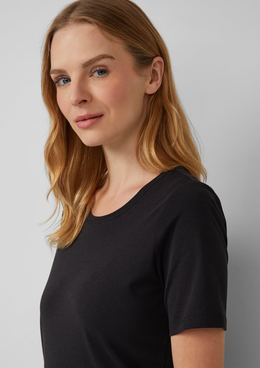 T-Shirt aus Interlockjersey im Slim Fit