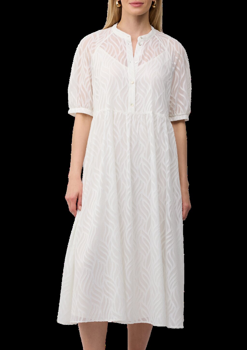 Semitransparentes Maxikleid mit Futter