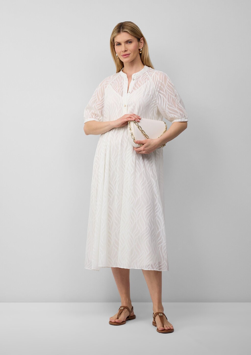 Semitransparentes Maxikleid mit Futter