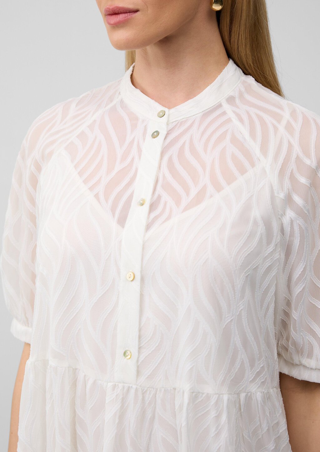 Semitransparentes Maxikleid mit Futter