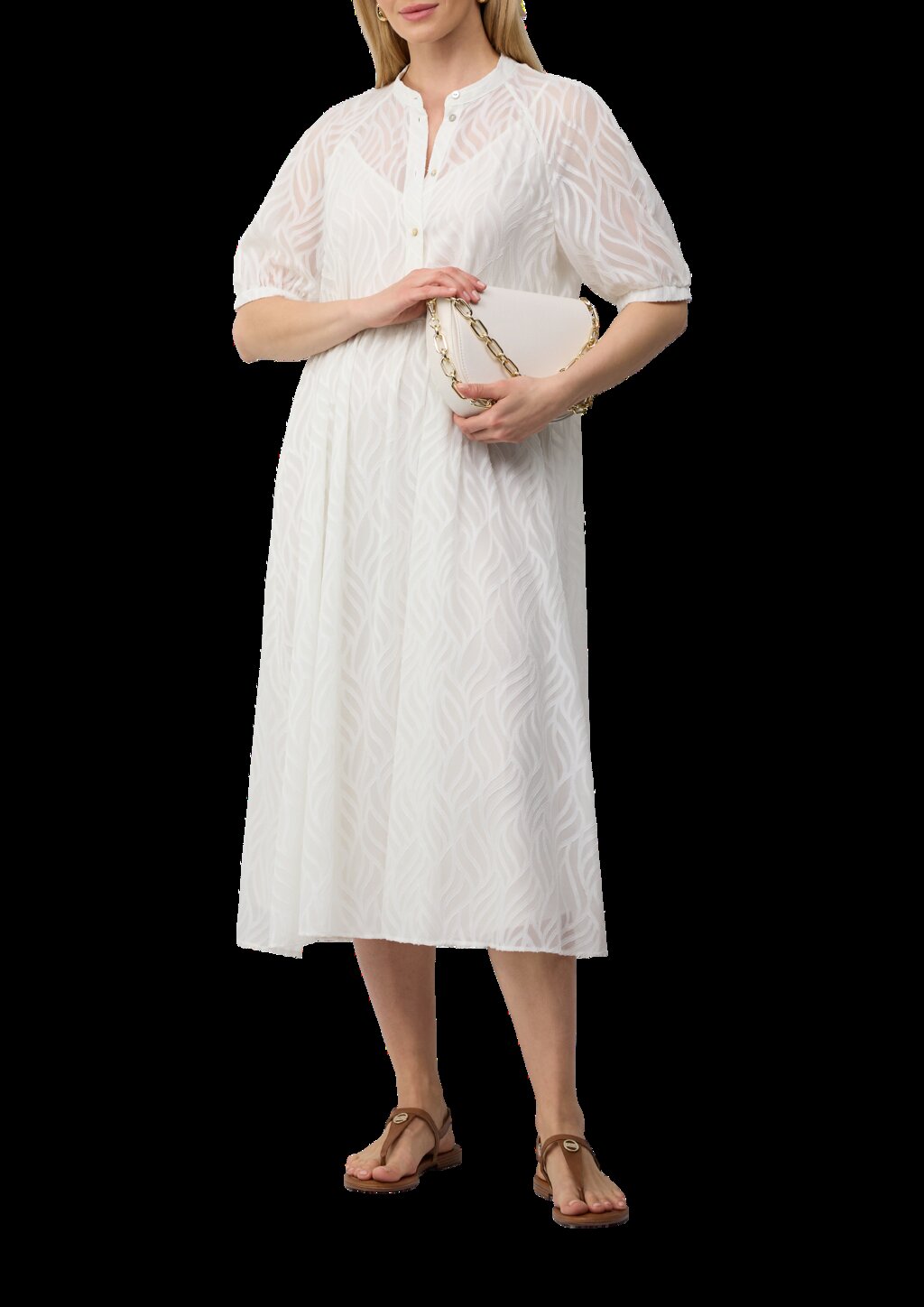 Semitransparentes Maxikleid mit Futter