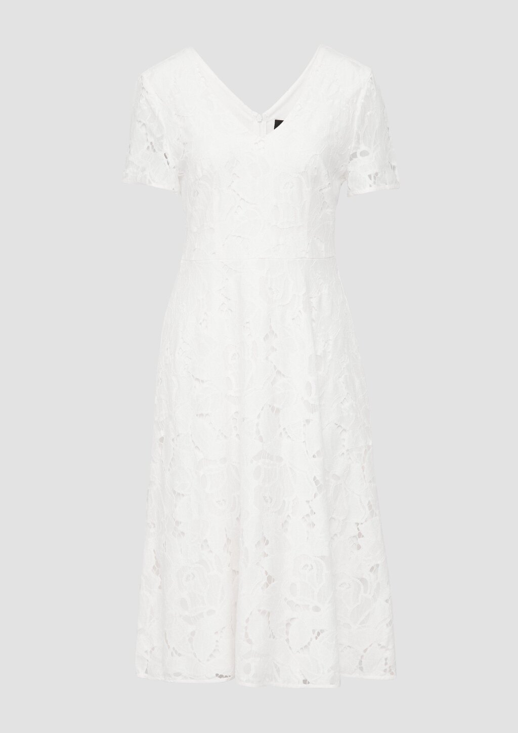 Midikleid aus Spitze mit blickdichtem Futter und floralem Muster