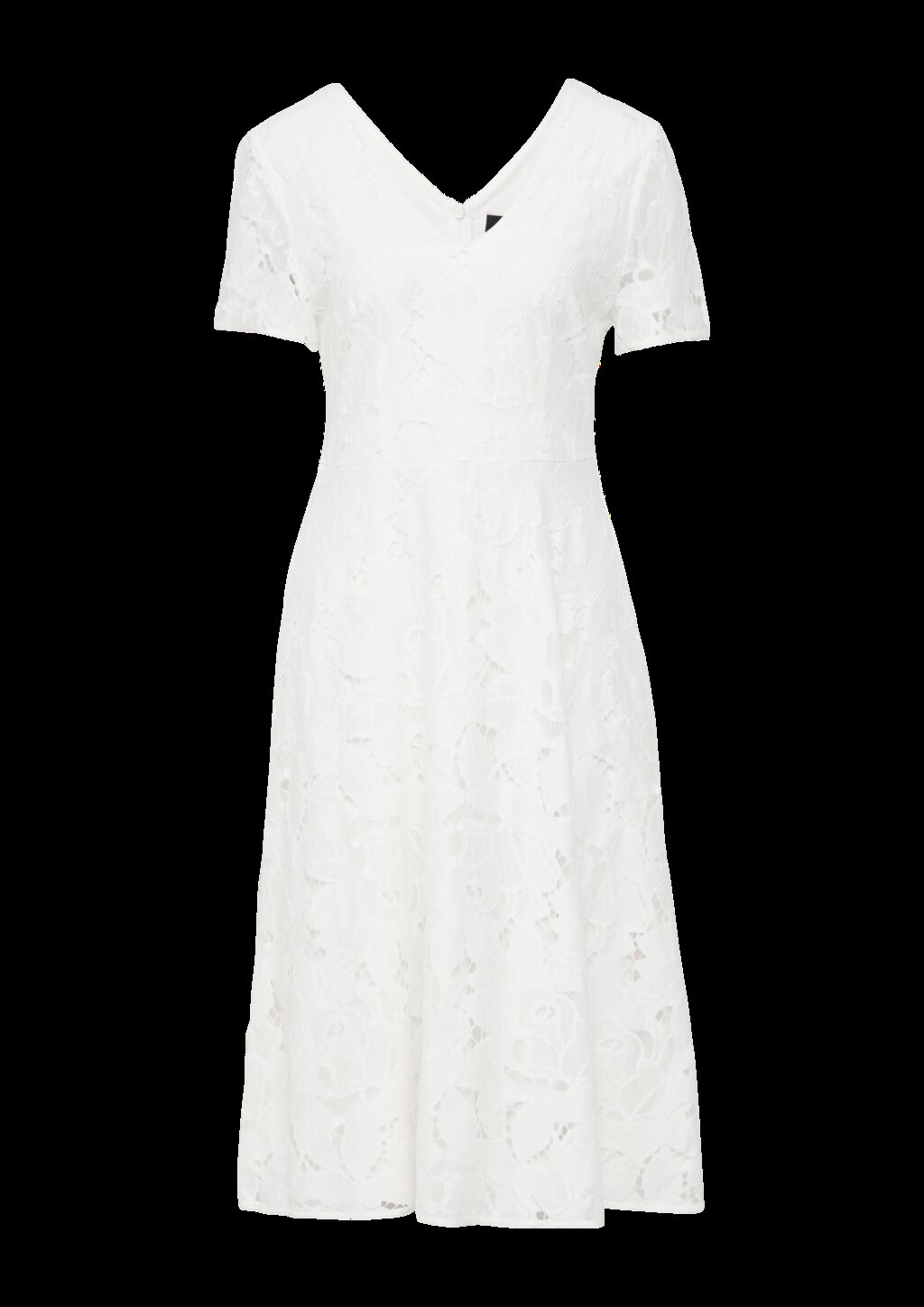 Midikleid aus Spitze mit blickdichtem Futter und floralem Muster