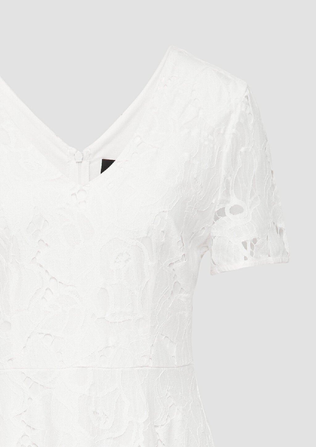 Midikleid aus Spitze mit blickdichtem Futter und floralem Muster