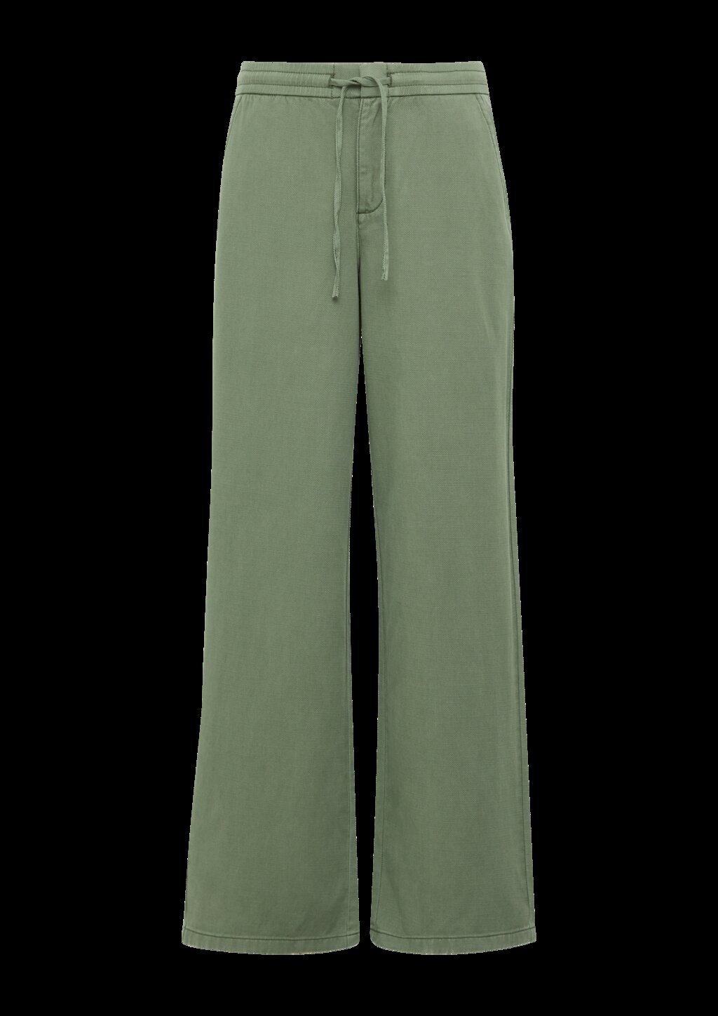 Relaxed-Fit-Twillhose mit Elastikbund und Bindeband