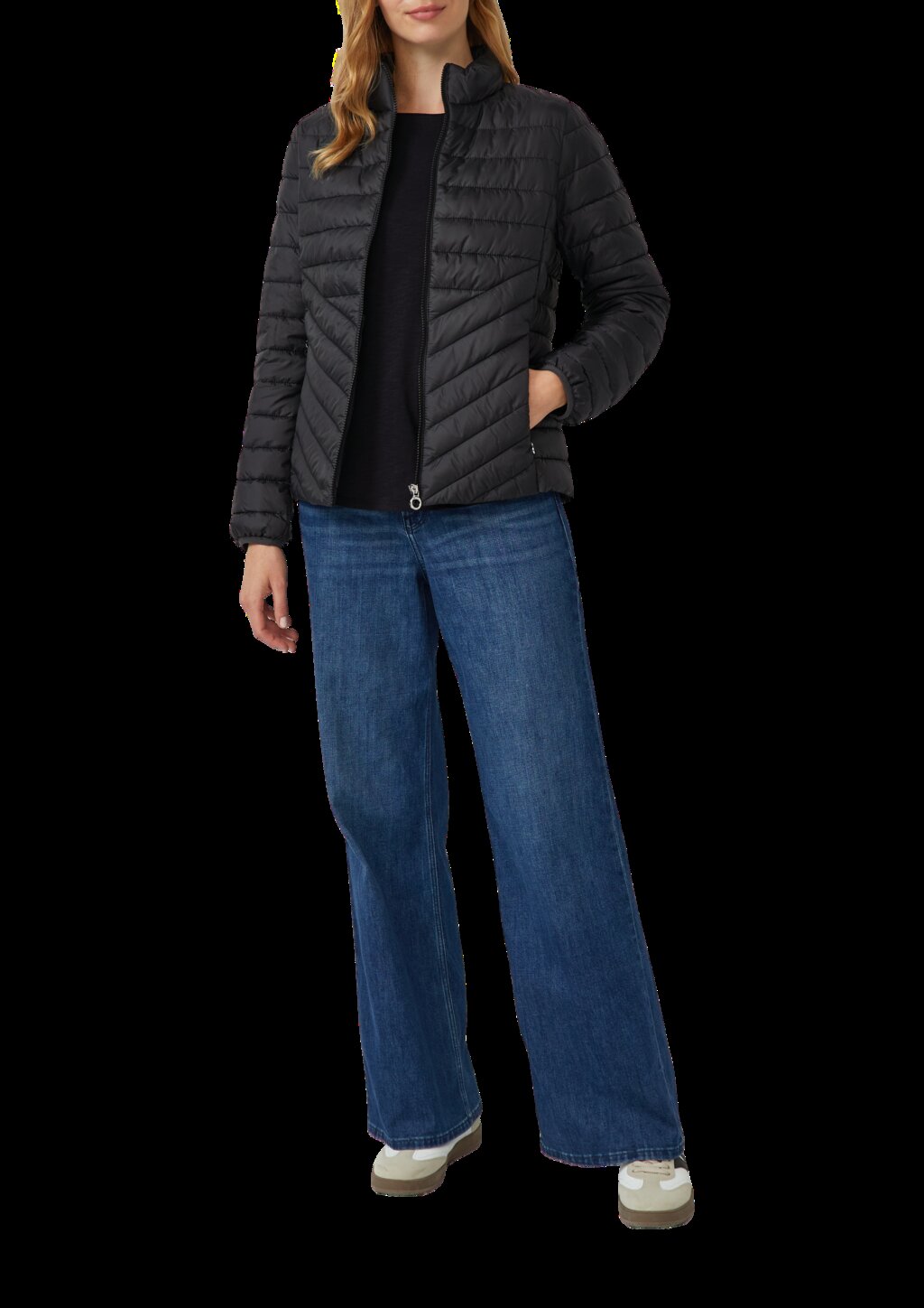 Shirt mit Flammgarnstruktur und 3/4-Ärmeln