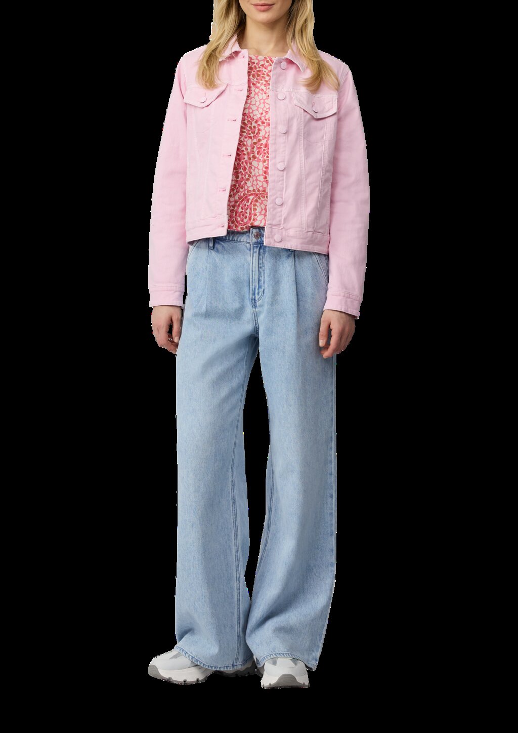 T-Shirt aus Viskosemix mit überschnittenen Schultern