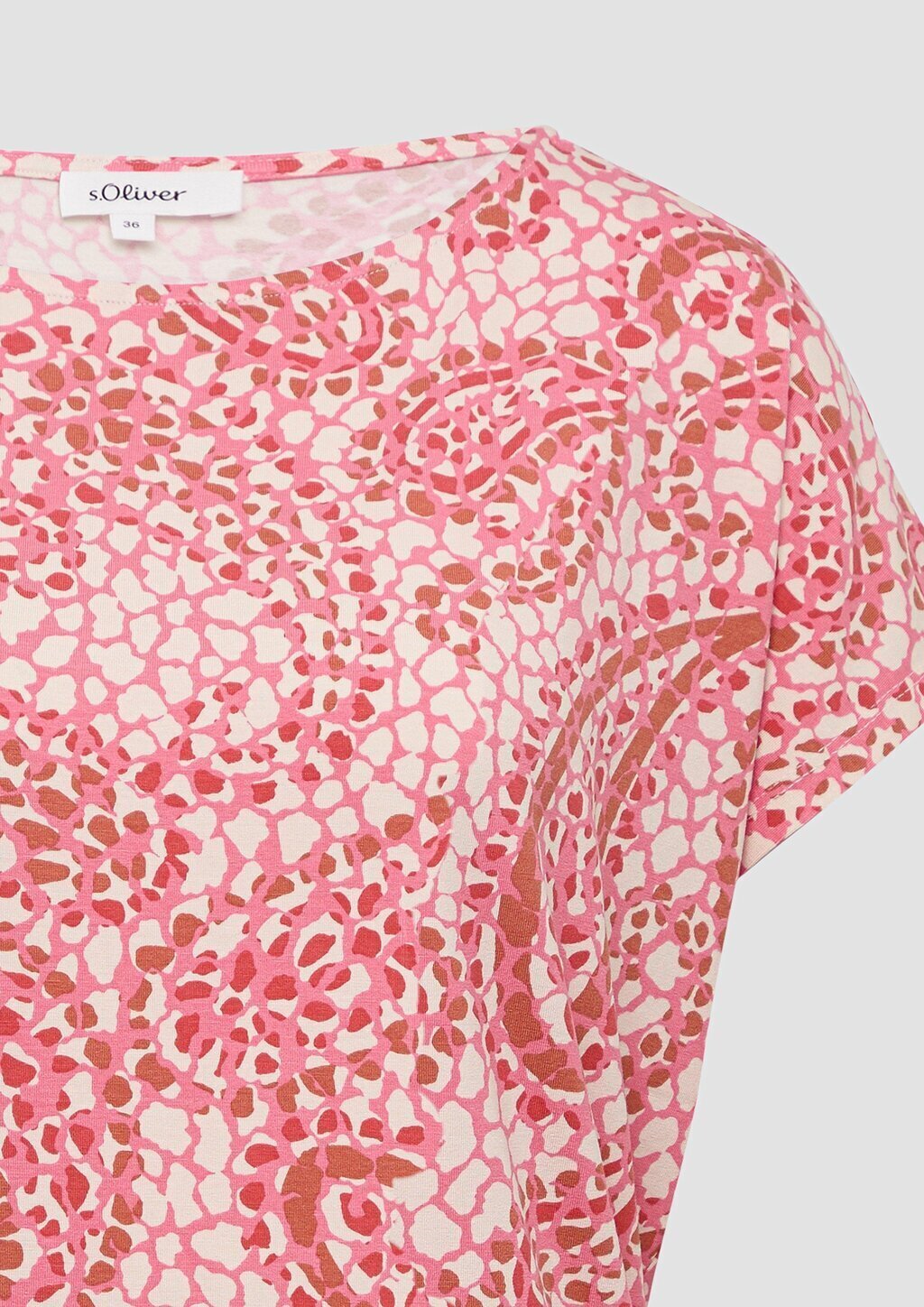 T-Shirt aus Viskosemix mit überschnittenen Schultern