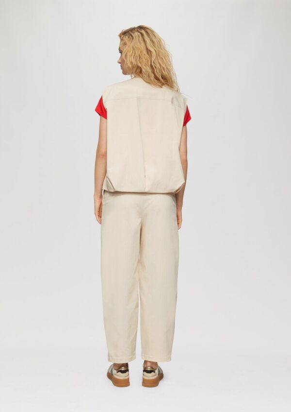 Twill-Weste im Relaxed Fit mit Raffungs-Details