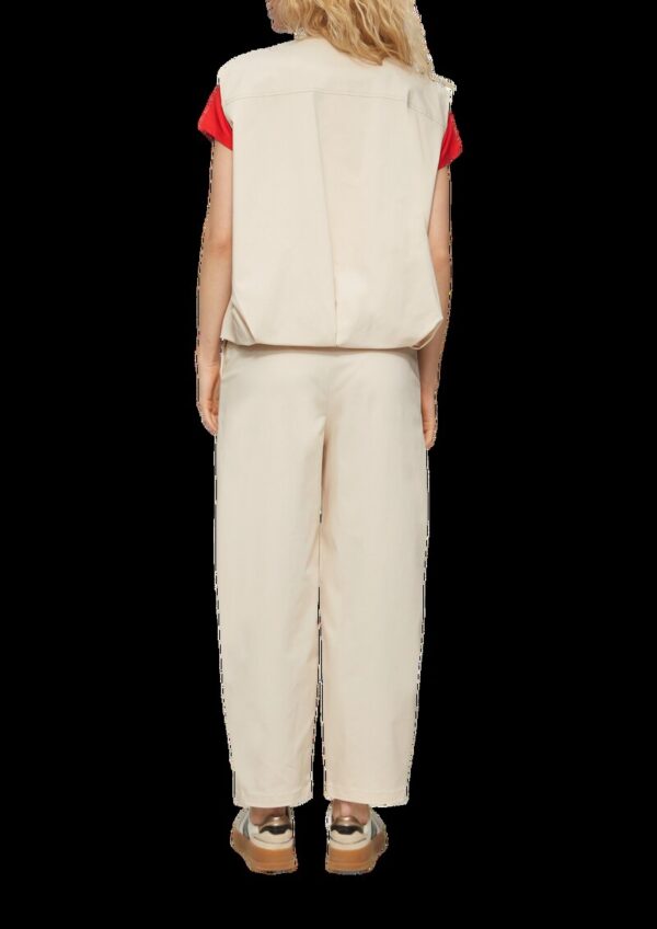 Twill-Weste im Relaxed Fit mit Raffungs-Details