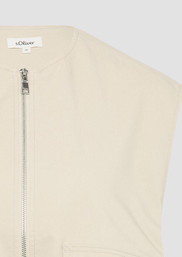 Twill-Weste im Relaxed Fit mit Raffungs-Details
