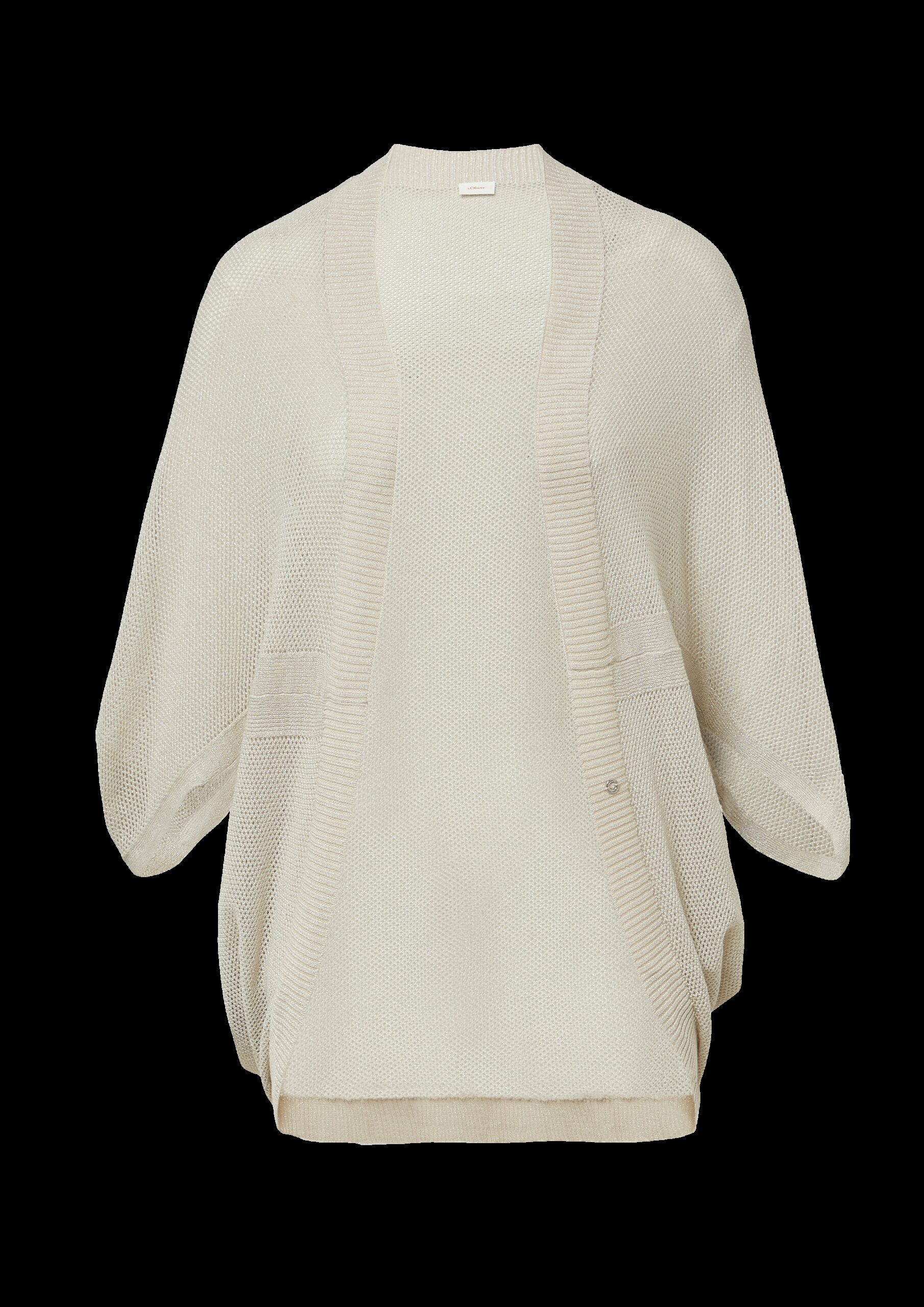 Strickponcho mit Glitzergarn