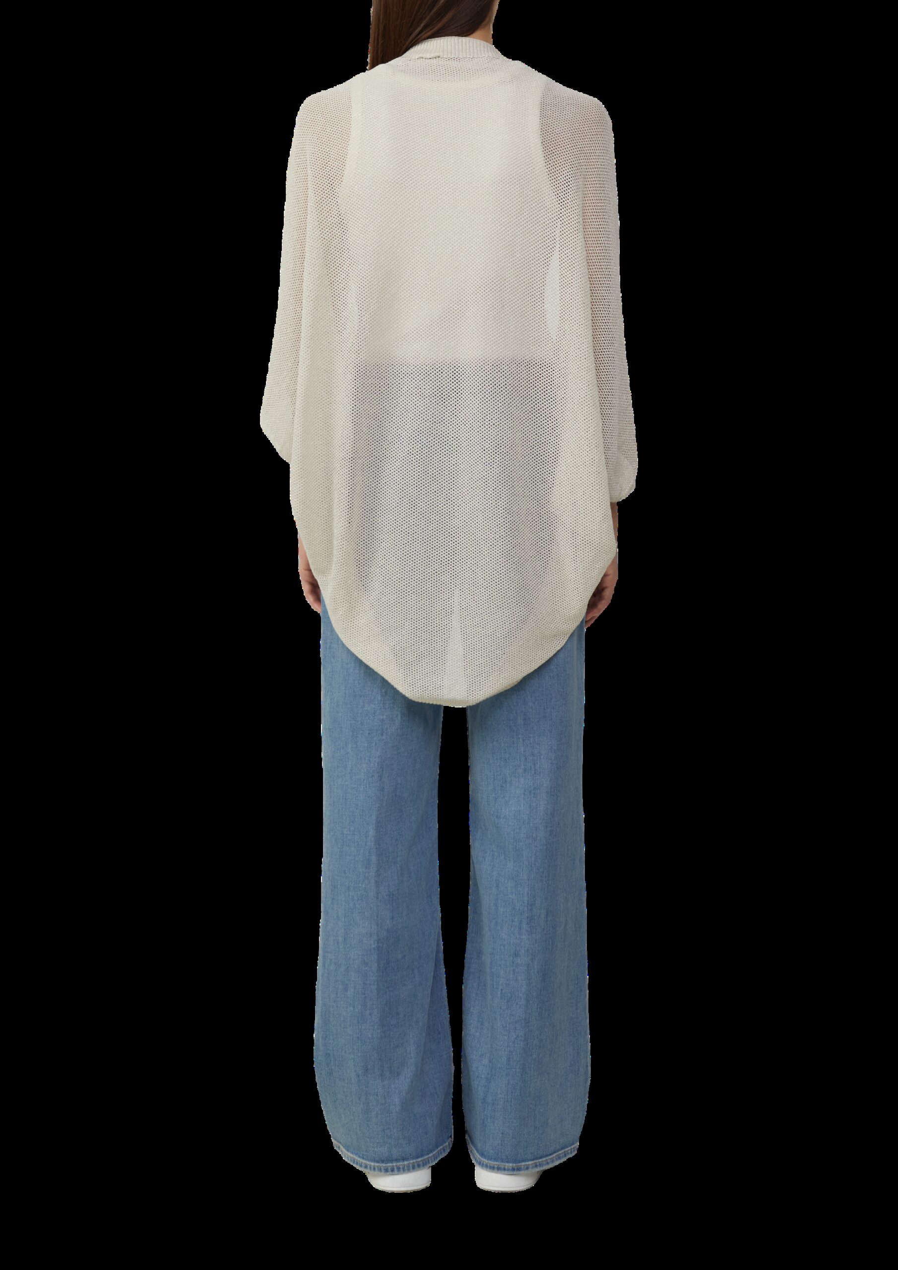 Strickponcho mit Glitzergarn