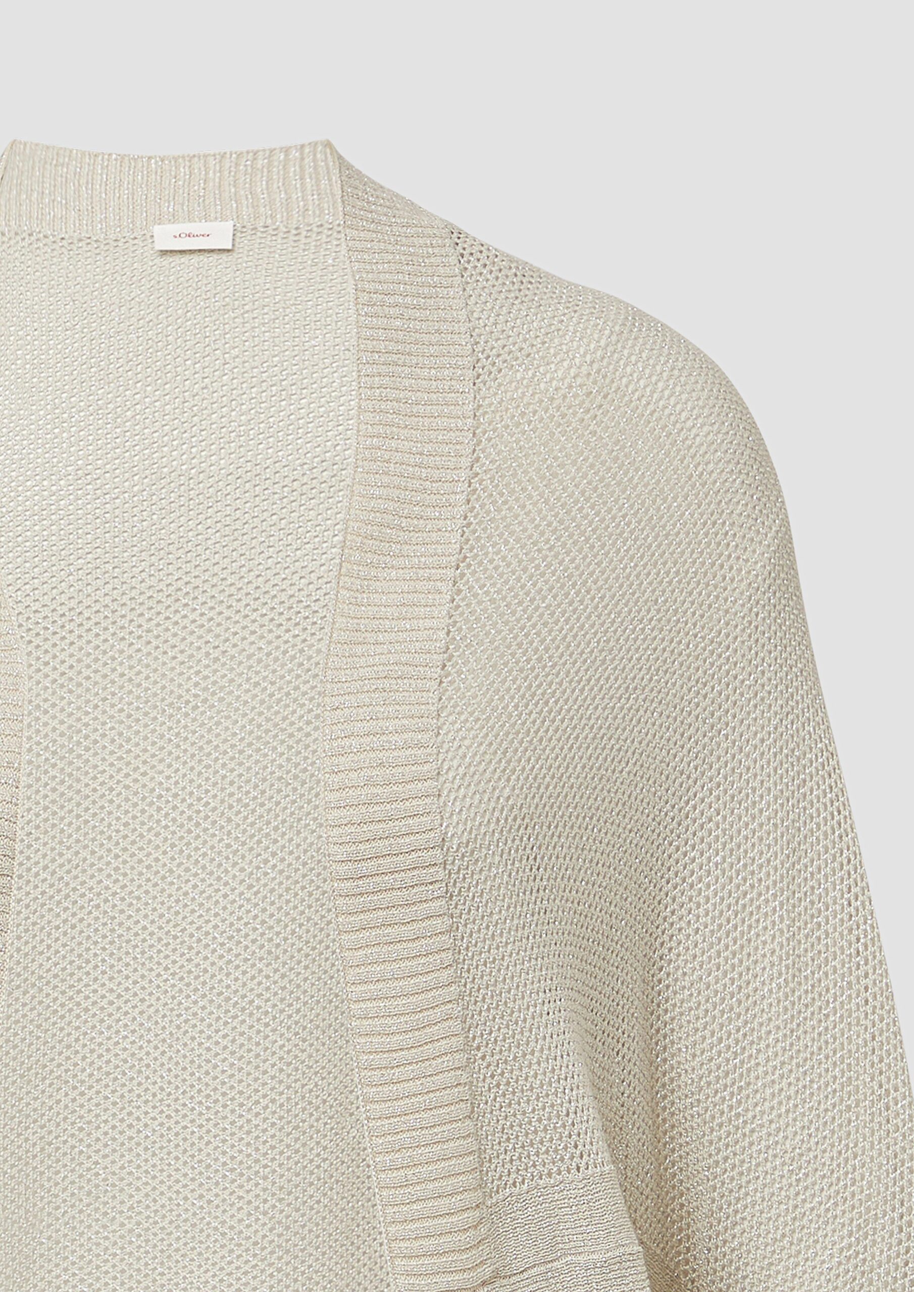 Strickponcho mit Glitzergarn