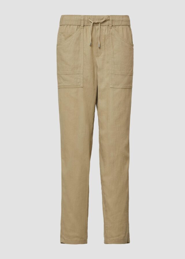Ankle-Jogpants aus Leinenmix