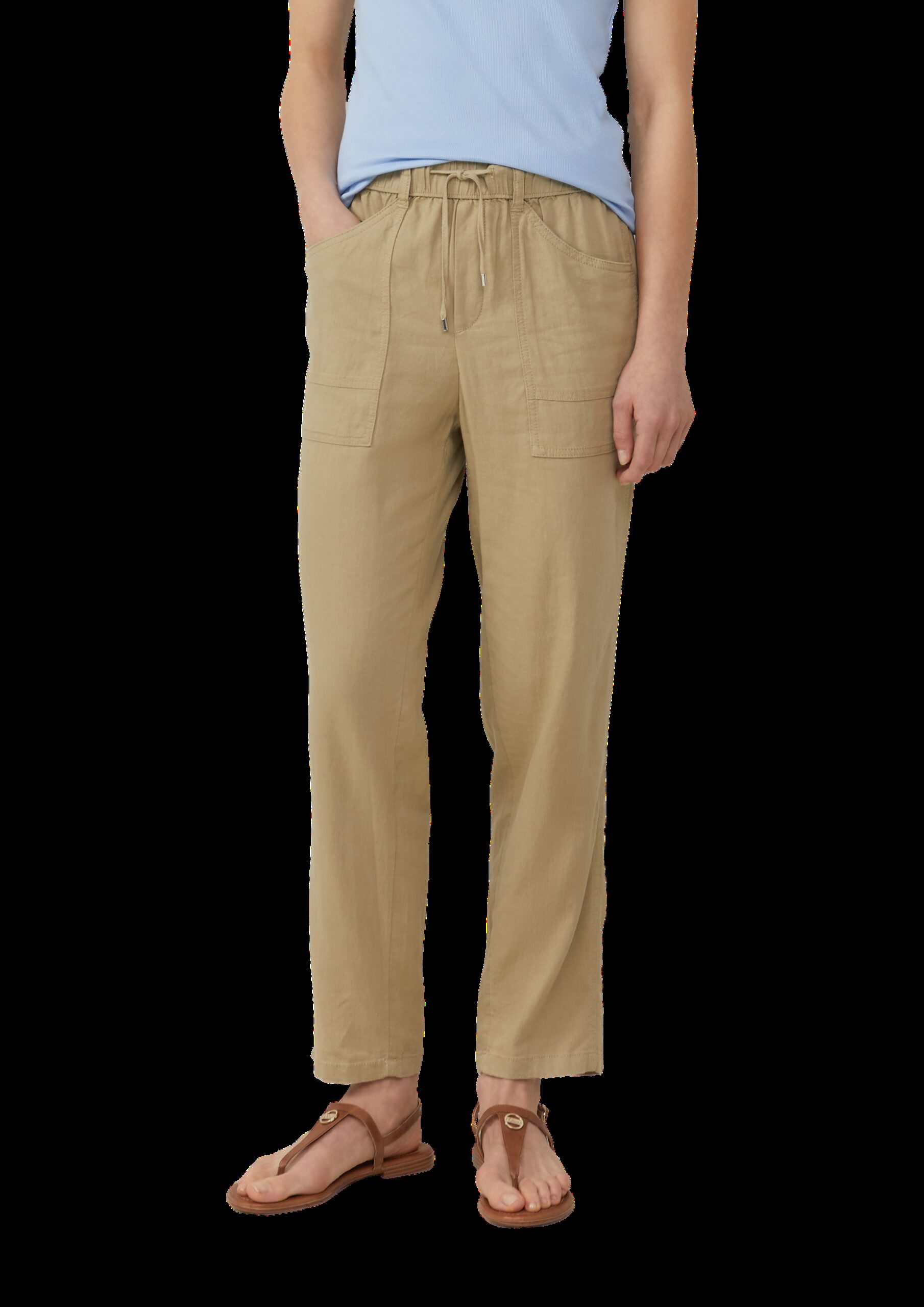 Ankle-Jogpants aus Leinenmix