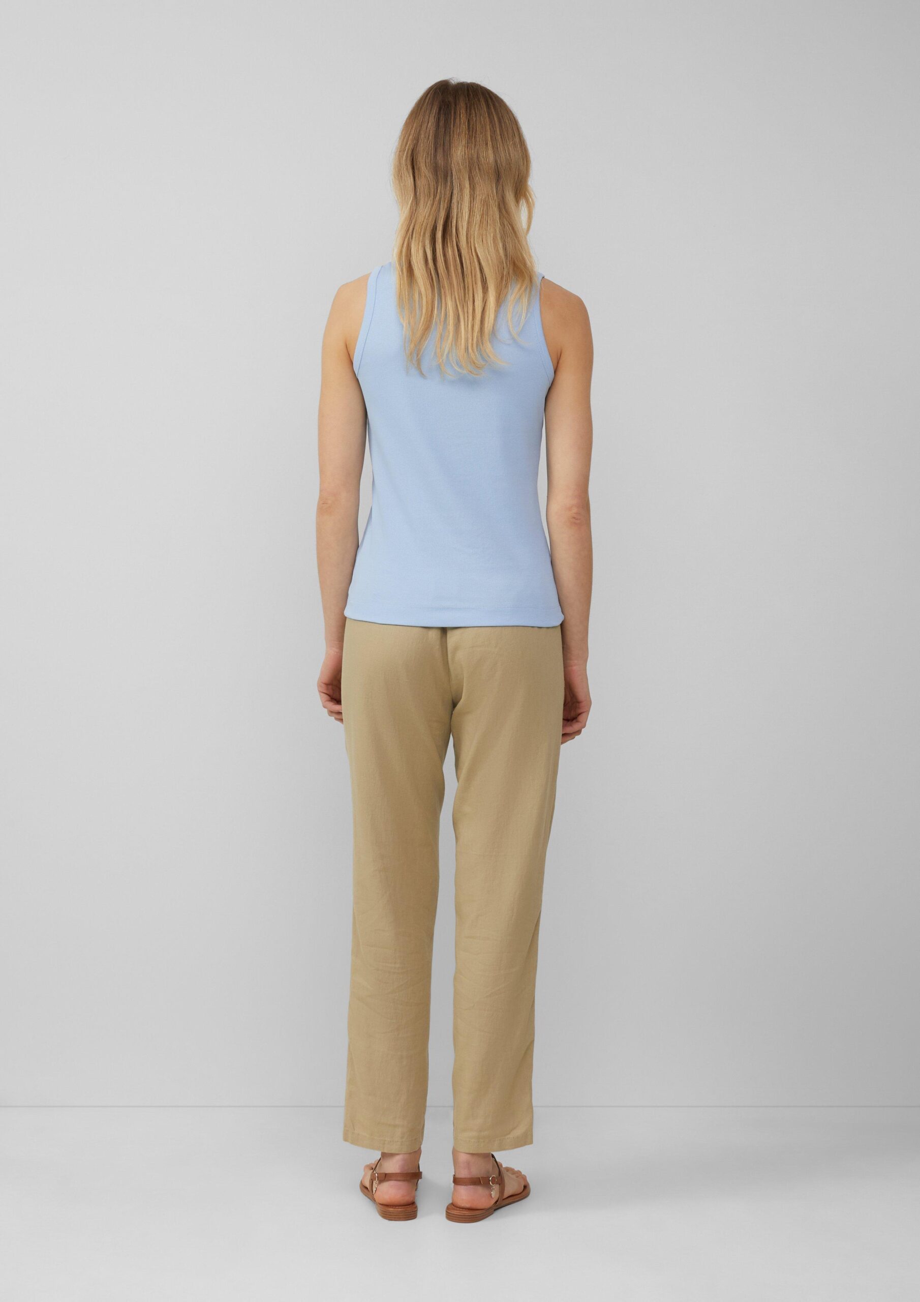 Ankle-Jogpants aus Leinenmix