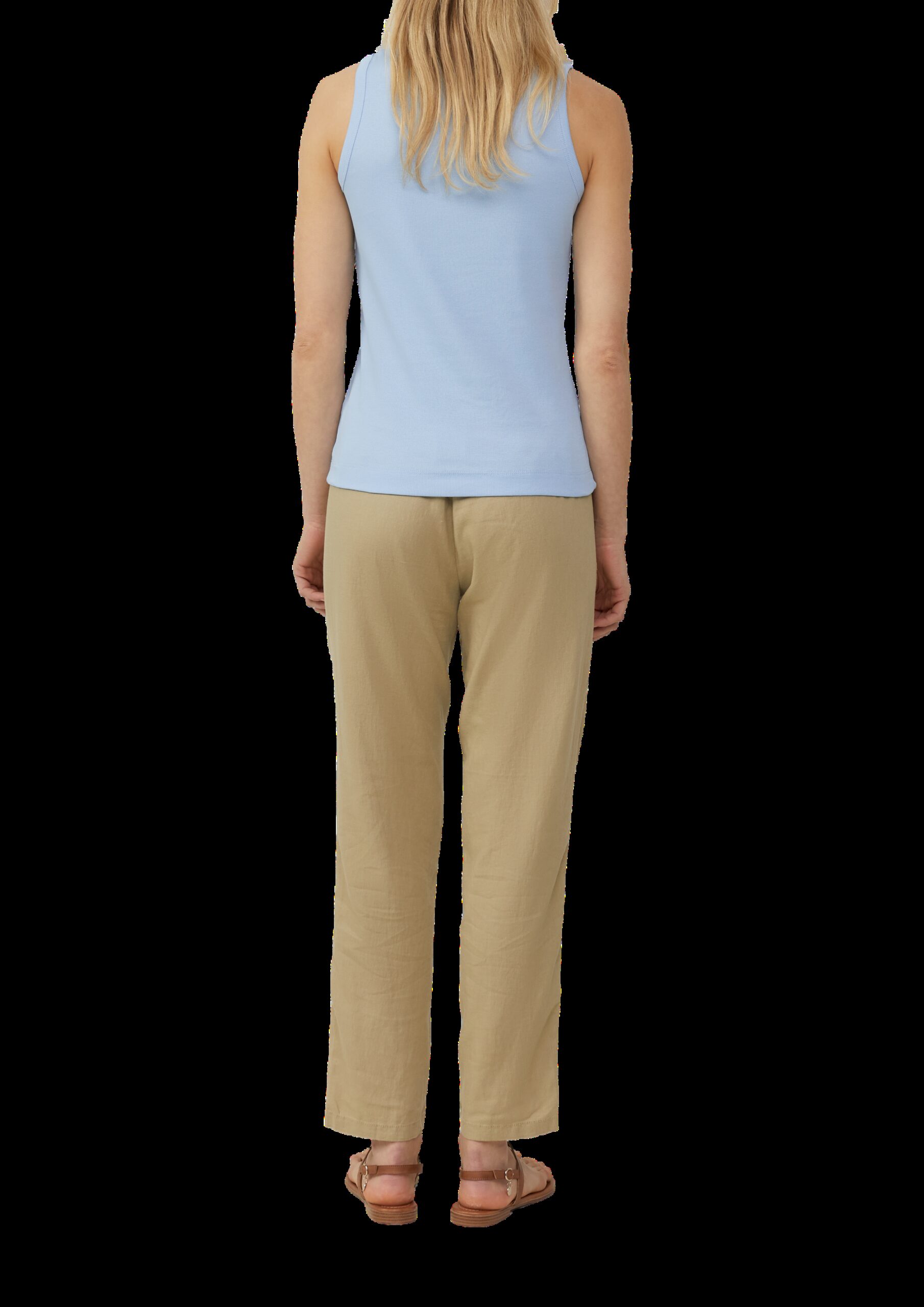 Ankle-Jogpants aus Leinenmix