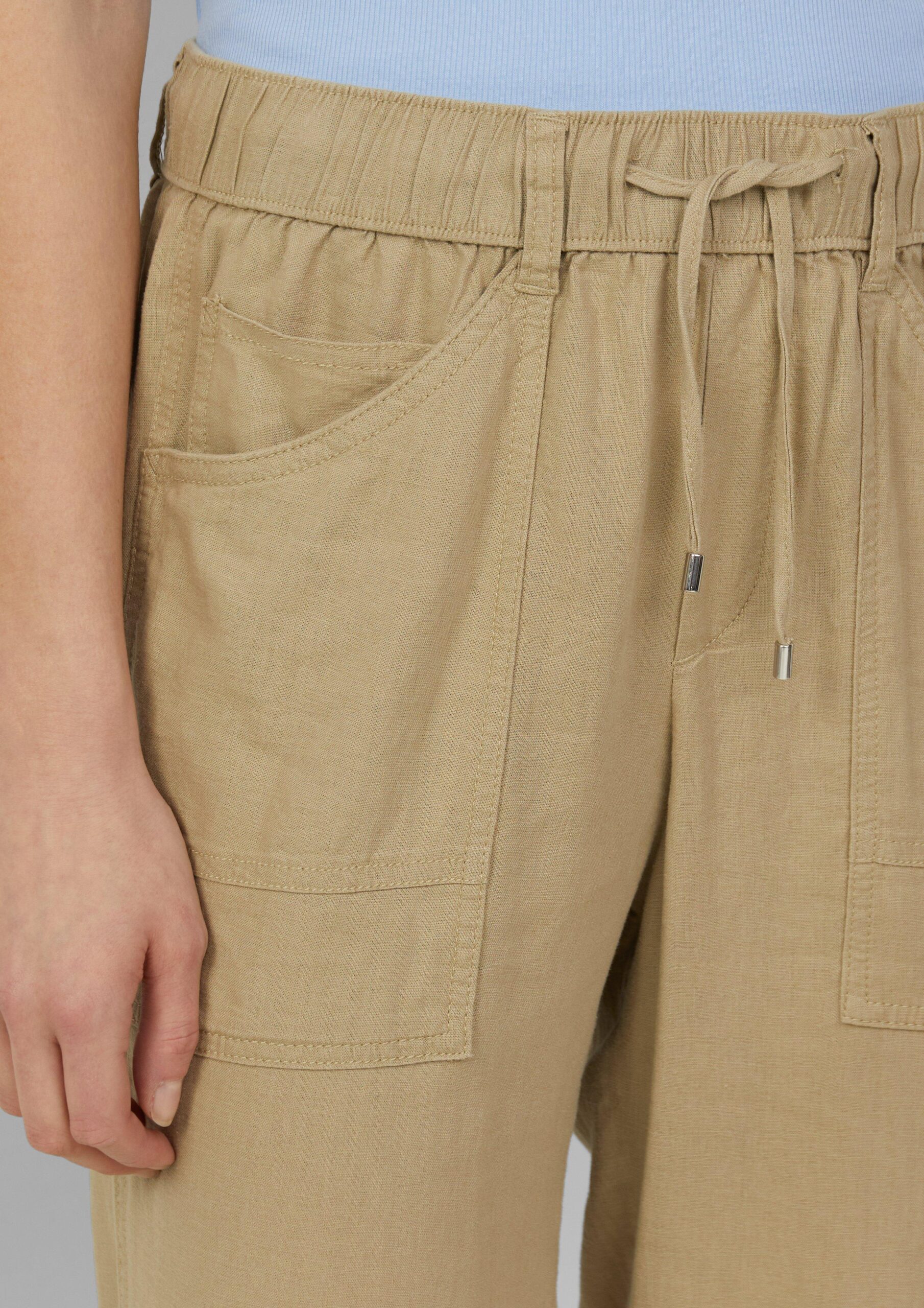 Ankle-Jogpants aus Leinenmix