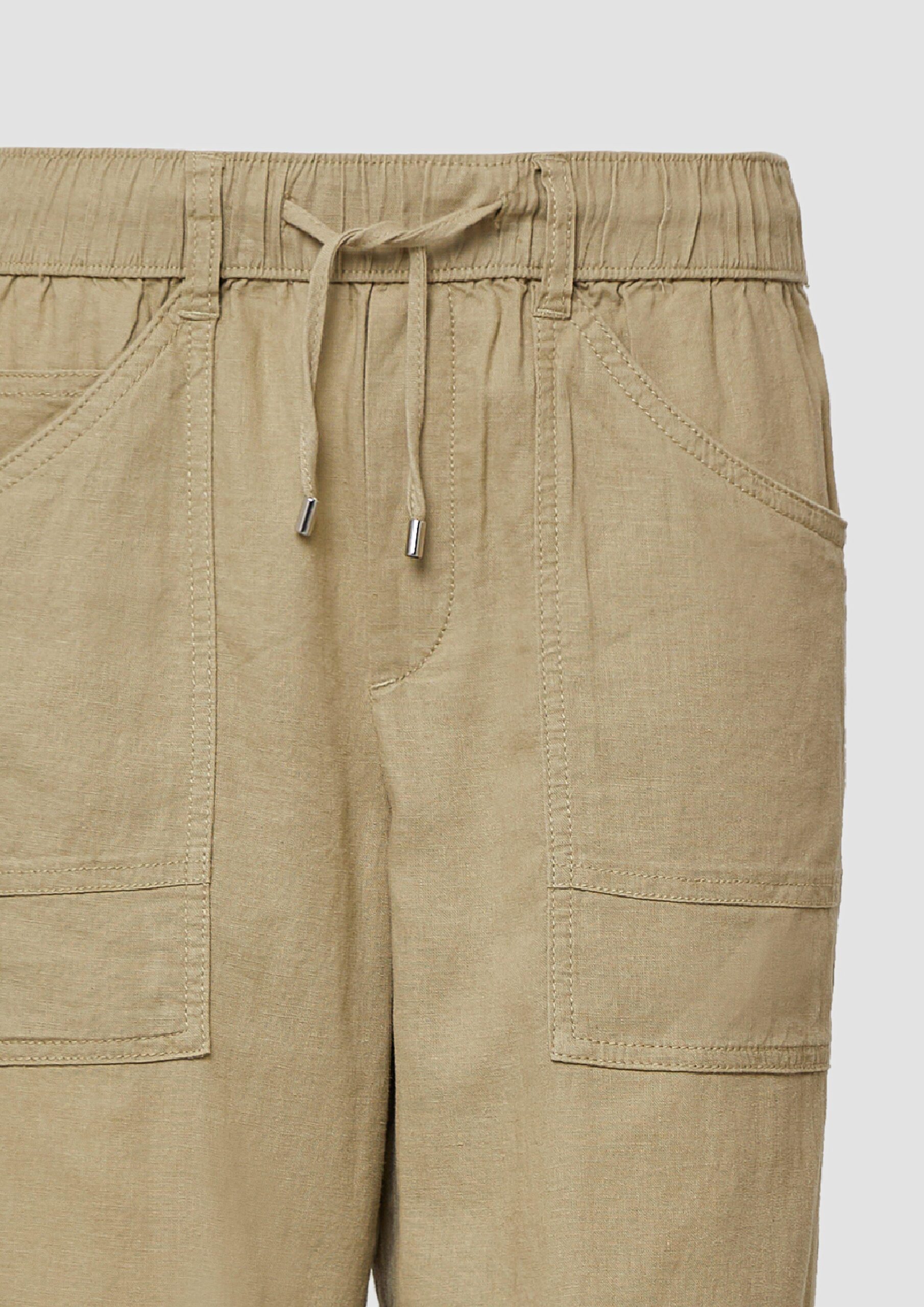 Ankle-Jogpants aus Leinenmix