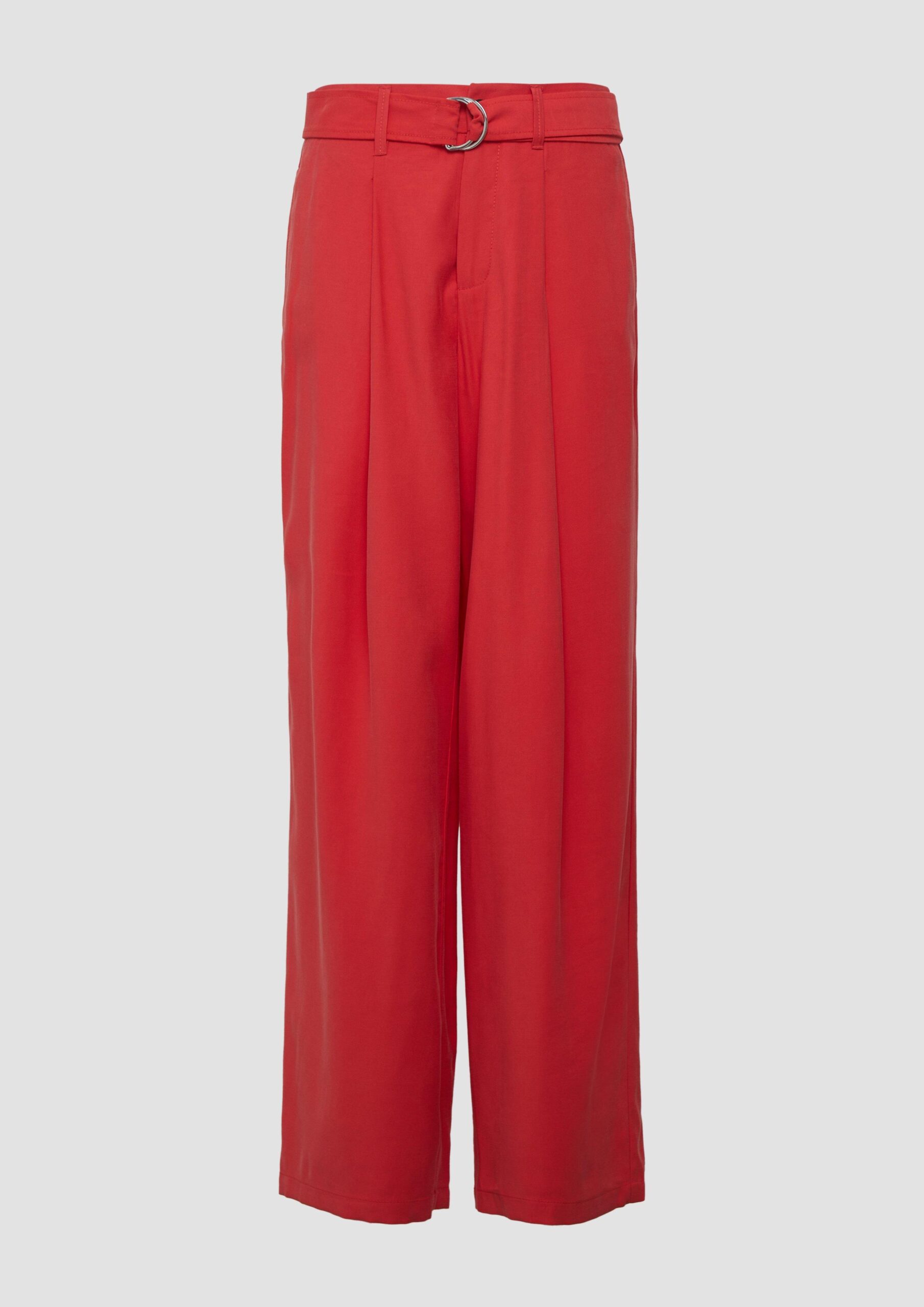 Wide-Leg-Hose aus Viskosemix mit Stoffgürtel