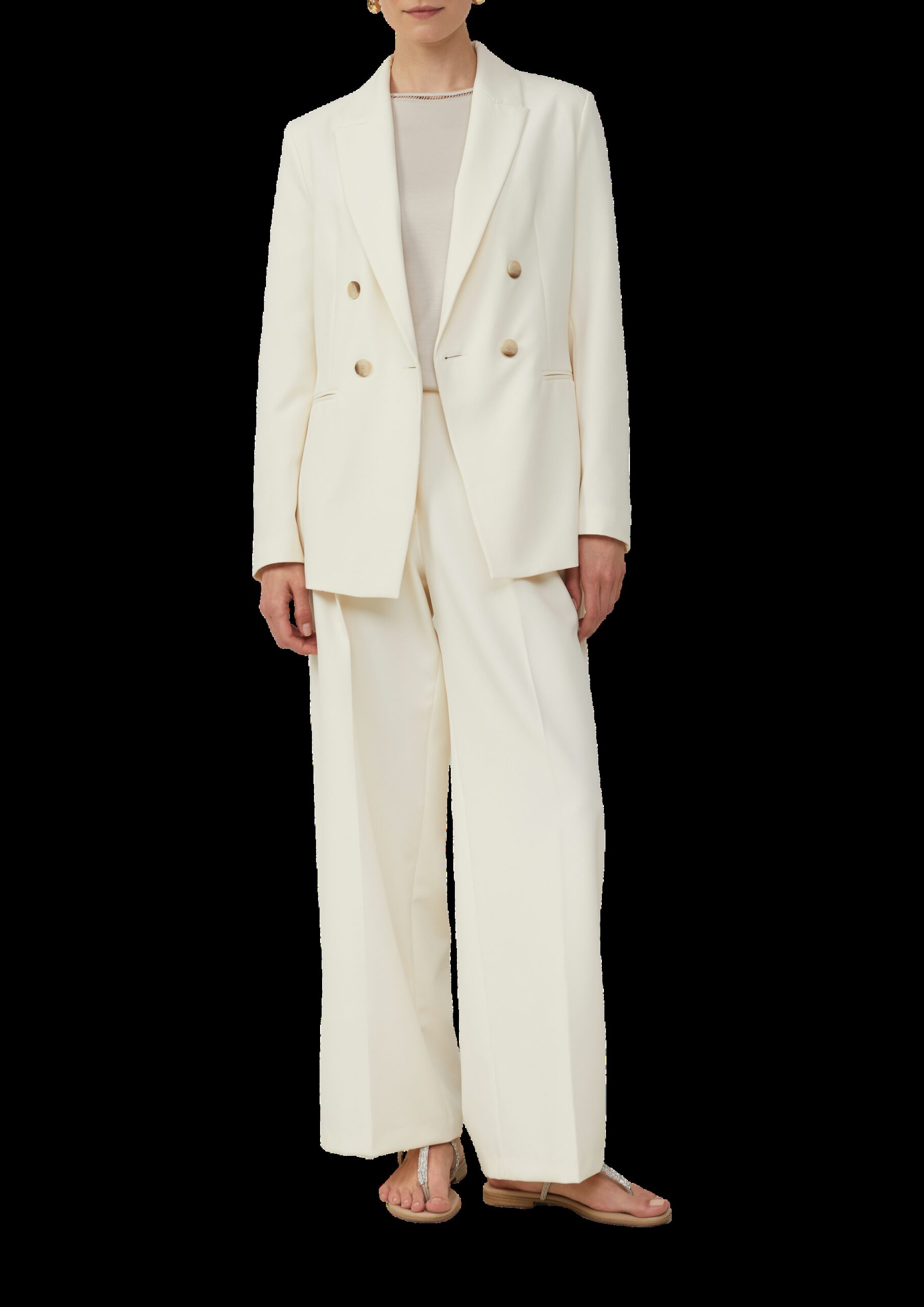 Viskose-T-Shirt mit Rundhalsausschnitt und Satin-Ärmeln