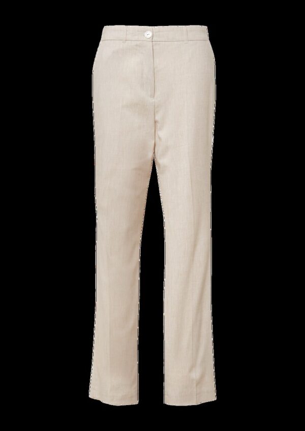 Melierte Straight-Leg-Hose aus Baumwollmix
