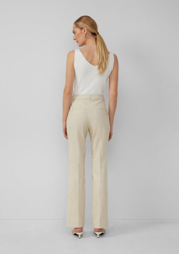 Melierte Straight-Leg-Hose aus Baumwollmix