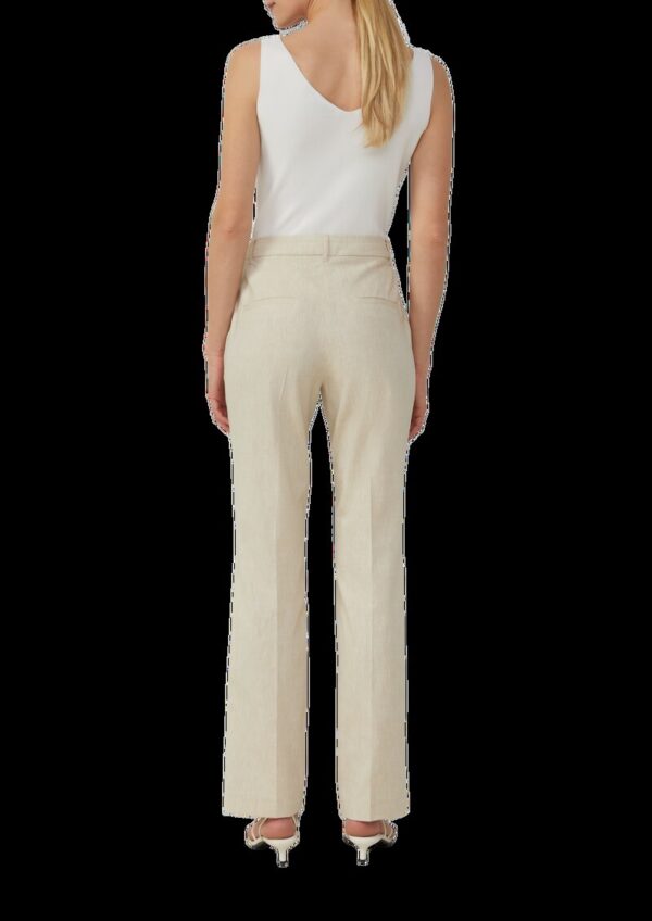 Melierte Straight-Leg-Hose aus Baumwollmix