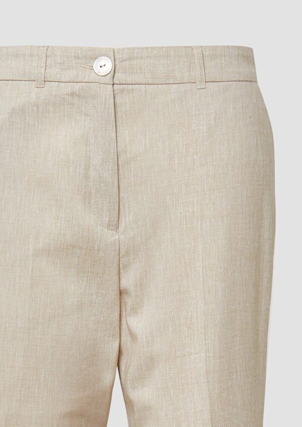 Melierte Straight-Leg-Hose aus Baumwollmix