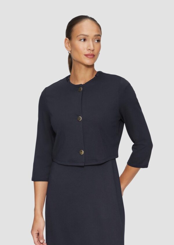 Verkürzte Jacke im Boxy-Fit mit goldfarbenen Knöpfen