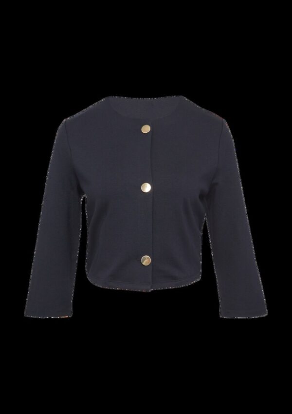 Verkürzte Jacke im Boxy-Fit mit goldfarbenen Knöpfen