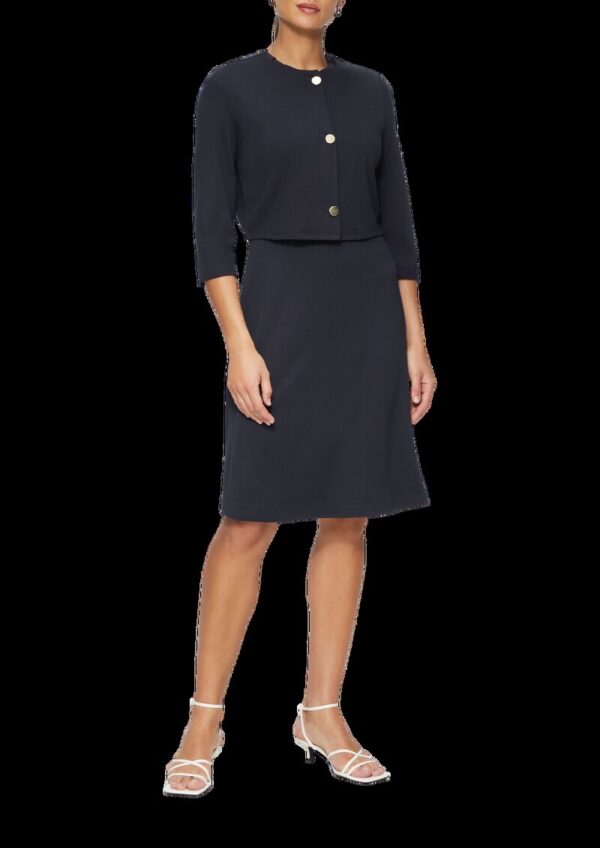 Verkürzte Jacke im Boxy-Fit mit goldfarbenen Knöpfen