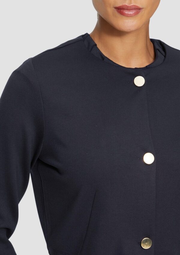 Verkürzte Jacke im Boxy-Fit mit goldfarbenen Knöpfen