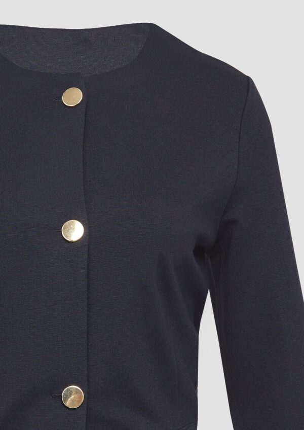 Verkürzte Jacke im Boxy-Fit mit goldfarbenen Knöpfen