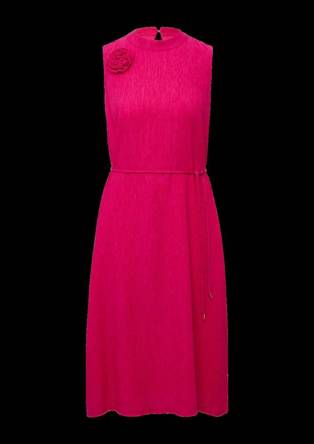 Ärmelloses Viskosekleid im Relaxed Fit mit abnehmbarer Brosche